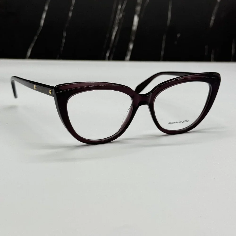 NEW ALEXANDER MCQUEEN AM0253O 003, HAVANA WOMEN CAT EYE EYEGLASSES